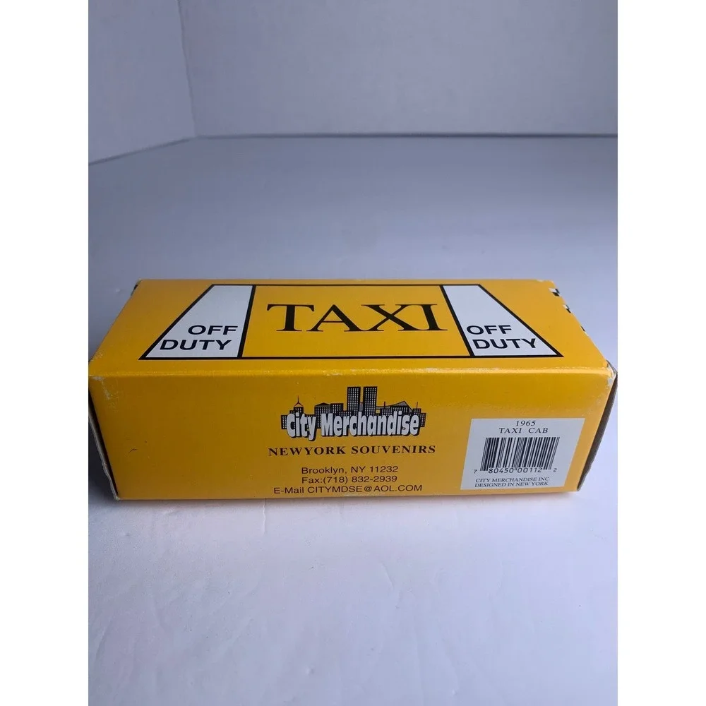 City Merchandise 1965 New York Taxi Cab Die‎ Cast Metal Yellow Retro